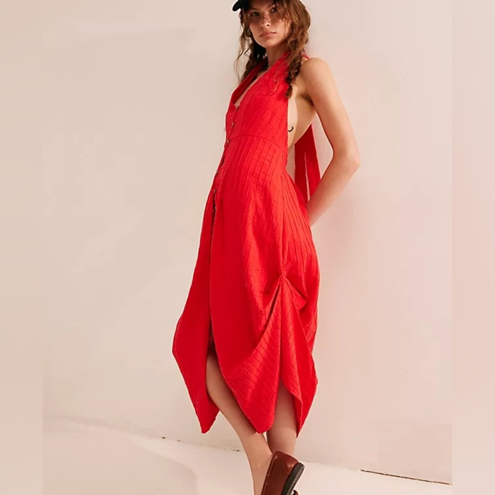 Free People Vintage Romance Bustle Midi